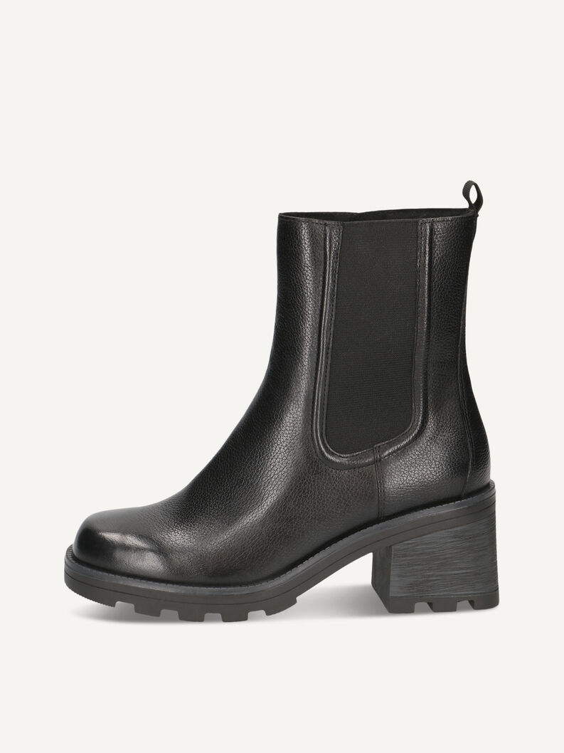Lederstiefelette - schwarz, BLACK NAPPA, hi-res