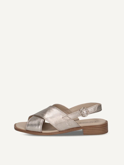 Sandale à talon, TAUPE METALLIC, hi-res