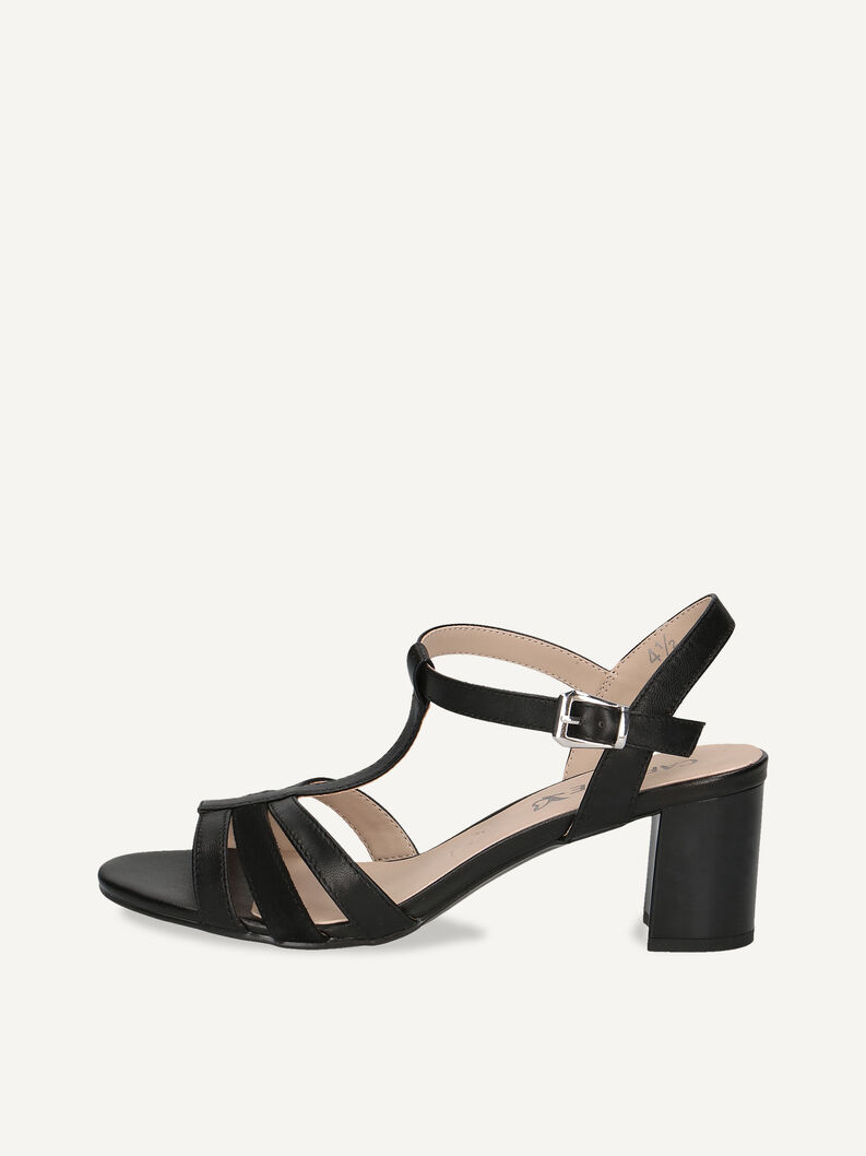 Ledersandalette - schwarz, BLACK COMB, hi-res