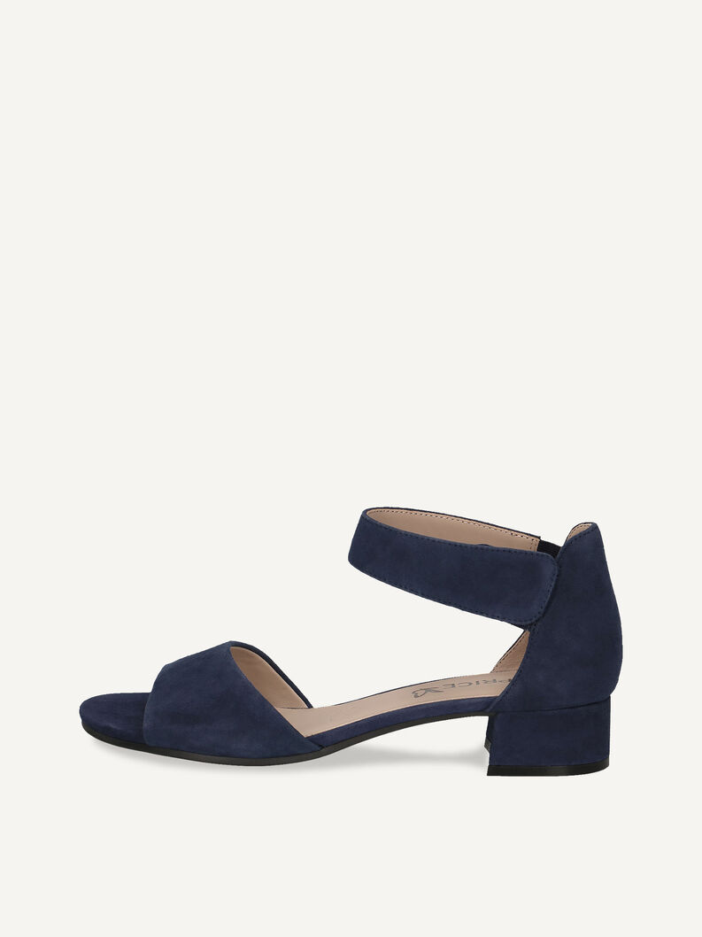 Ledersandalette - blau, OCEAN SUEDE, hi-res