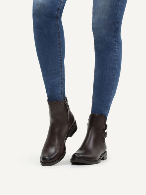 Lederstiefelette - braun, DK BROWN NAPPA, hi-res
