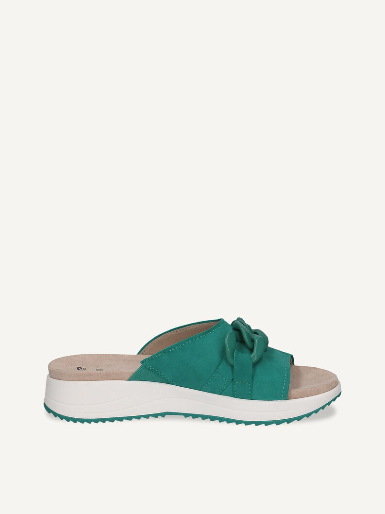 Lederpantolette - grün, EMERALD SUEDE, hi-res