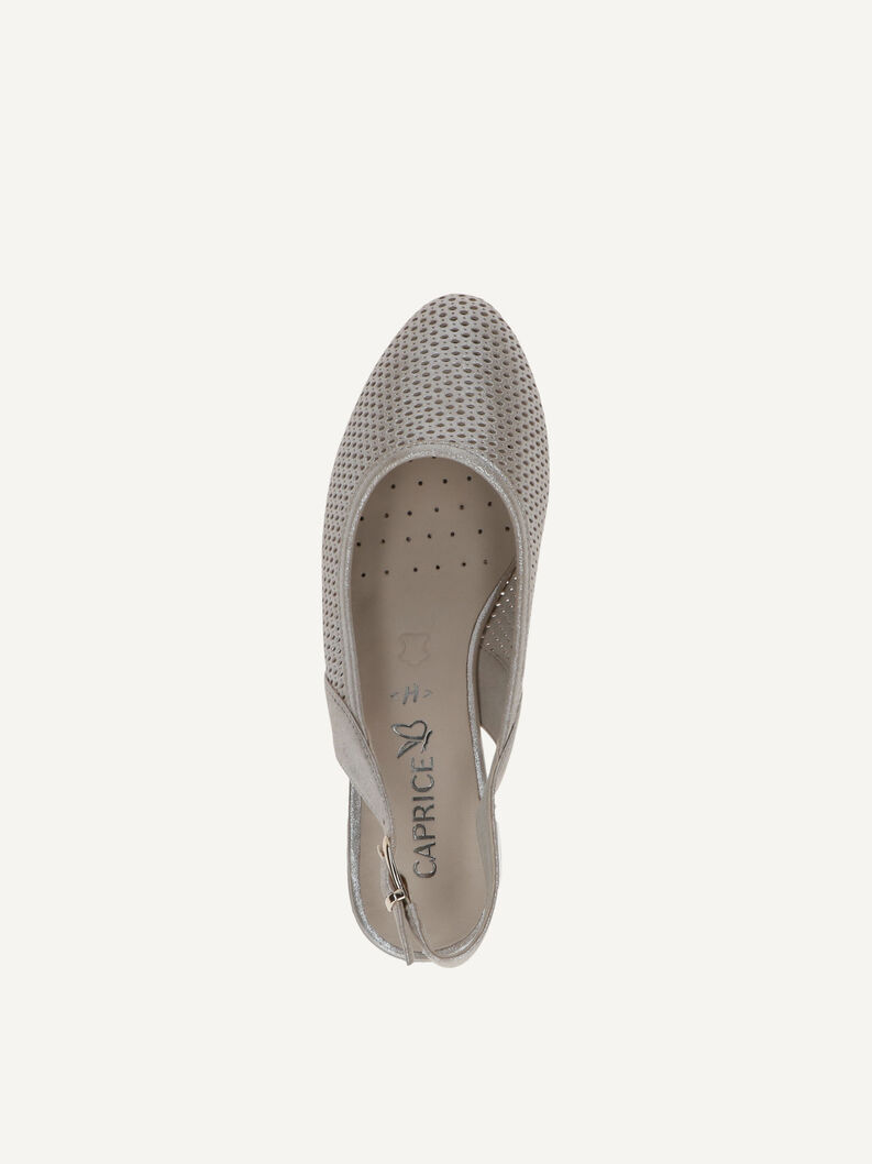 Slingpumps, TAUPE METALLIC, hi-res