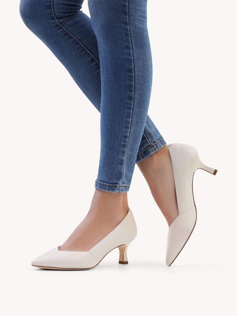 Lederpumps - beige, CREAM PERLATO, hi-res