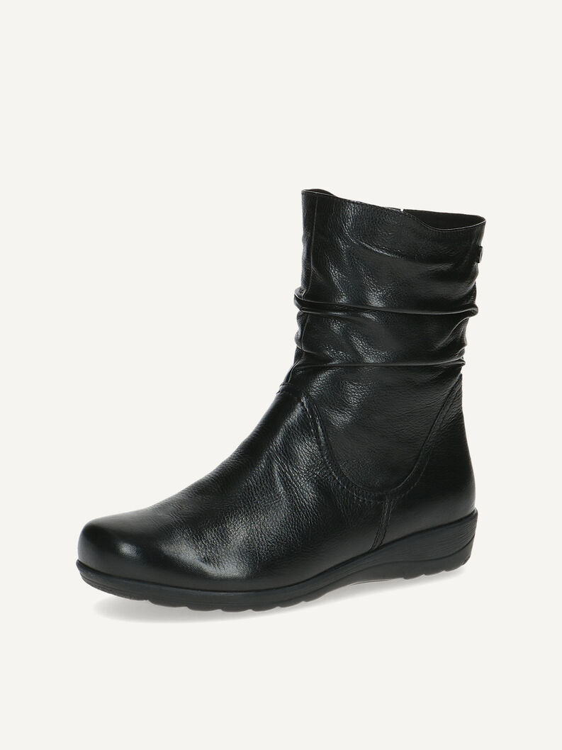 Lederstiefelette - schwarz Warmfutter, BLACK NAPPA, hi-res