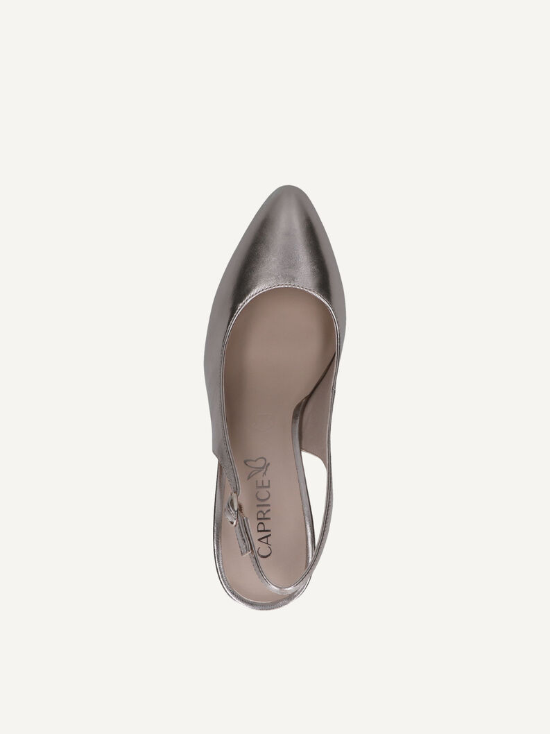 Slingpumps, TAUPE METALLIC, hi-res