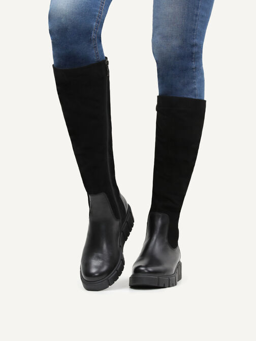 Lederstiefel - schwarz, BLACK COMB, hi-res