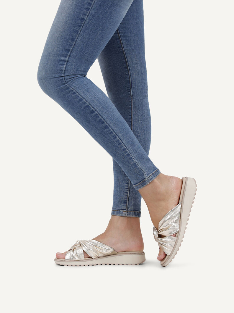 Pantolette, PLATIN METAL., hi-res