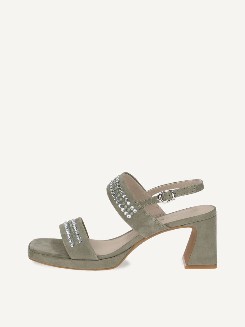 Heeled sandal, OLIVE SUEDE, hi-res