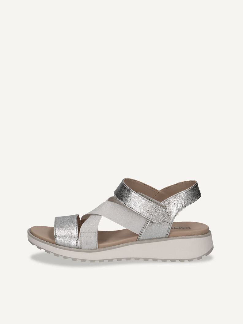 Sandale en cuir - argentés, SILVER METAL., hi-res