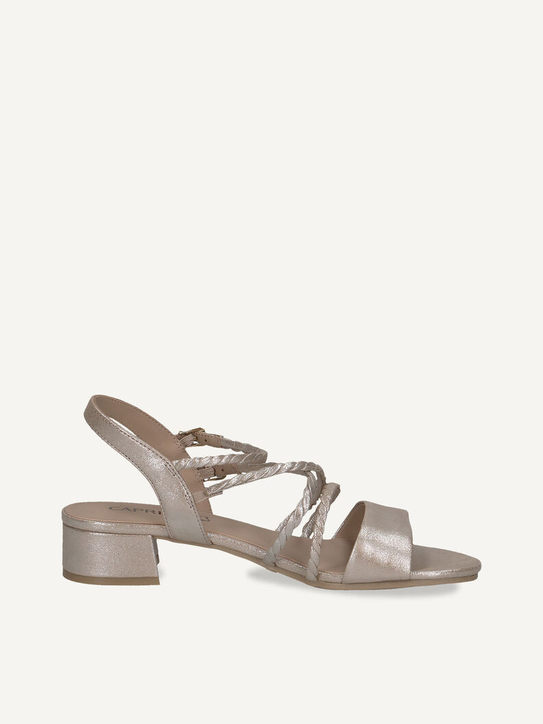 Ledersandale - braun, TAUPE METALLIC, hi-res