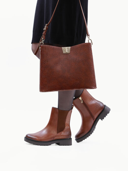 Handbag, COGNAC CROCO, hi-res