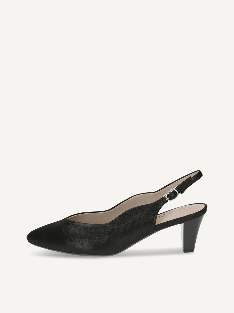 Slingpumps, BLACK METALLIC, hi-res