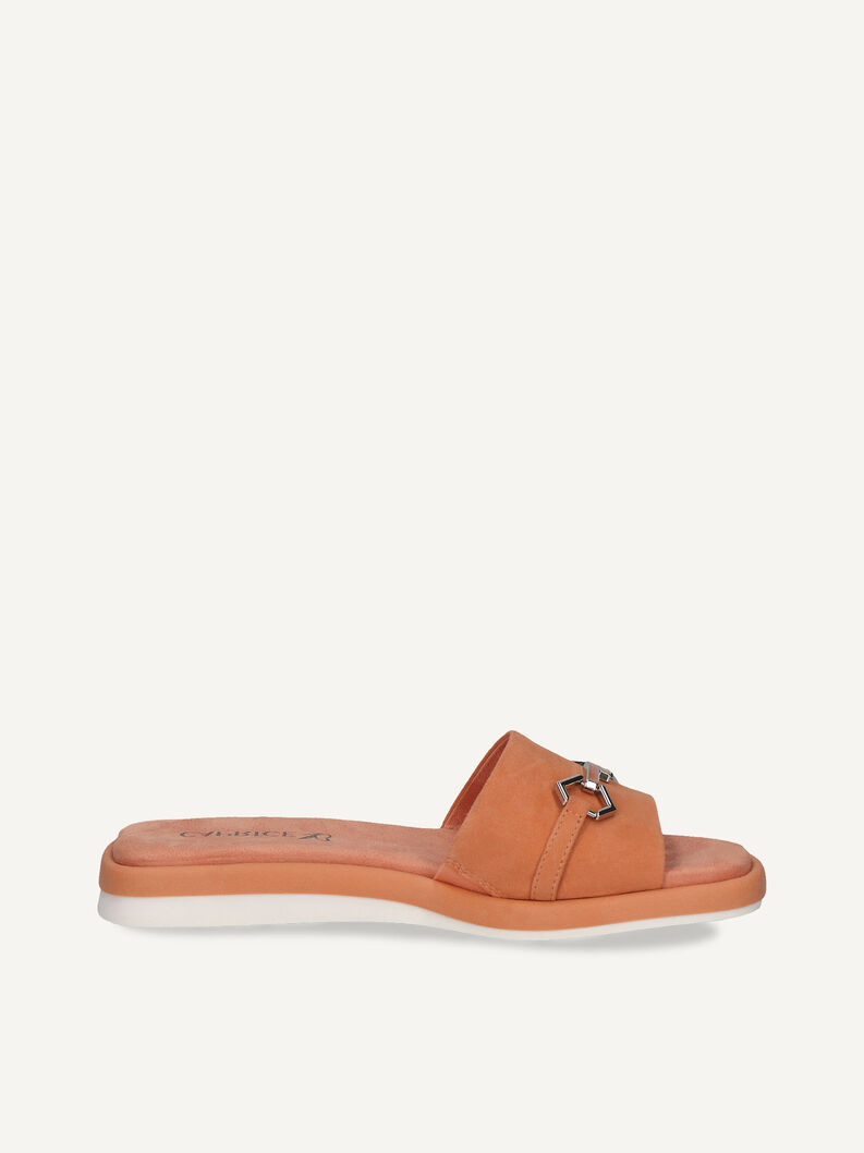 Lederpantolette - orange, ORANGE SUEDE, hi-res
