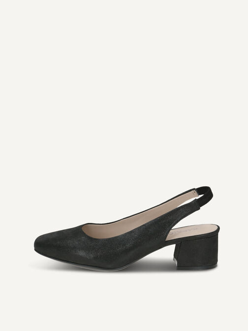 Slingpumps, BLACK METALLIC, hi-res