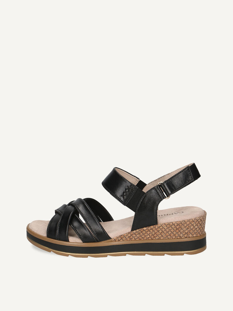 Ledersandalette - schwarz, BLACK SOFTNAP., hi-res