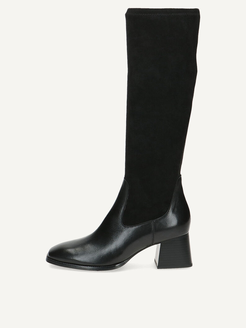 Lederstiefelette - schwarz, BLACK COMB, hi-res