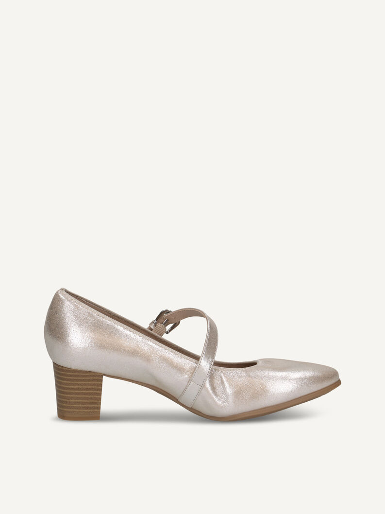 Pumps, TAUPE METALLIC, hi-res
