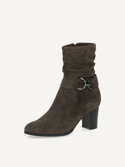 Lederstiefelette - grau, STONE SUEDE, hi-res