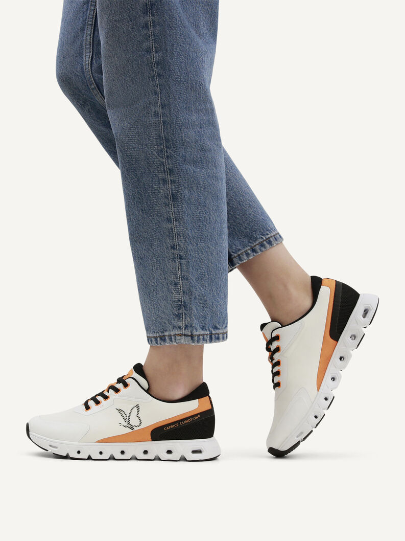 Sneaker, WHITE/ORANGE, hi-res