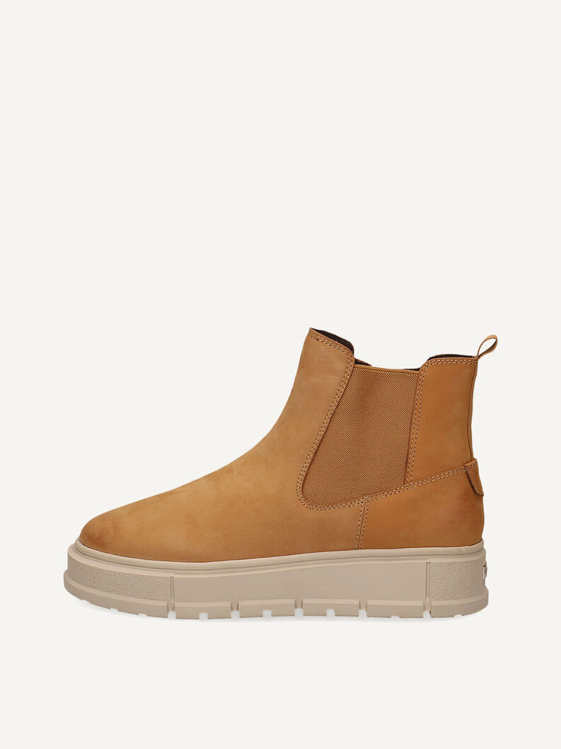 Lederstiefelette - gelb, CURRY NUBUC, hi-res