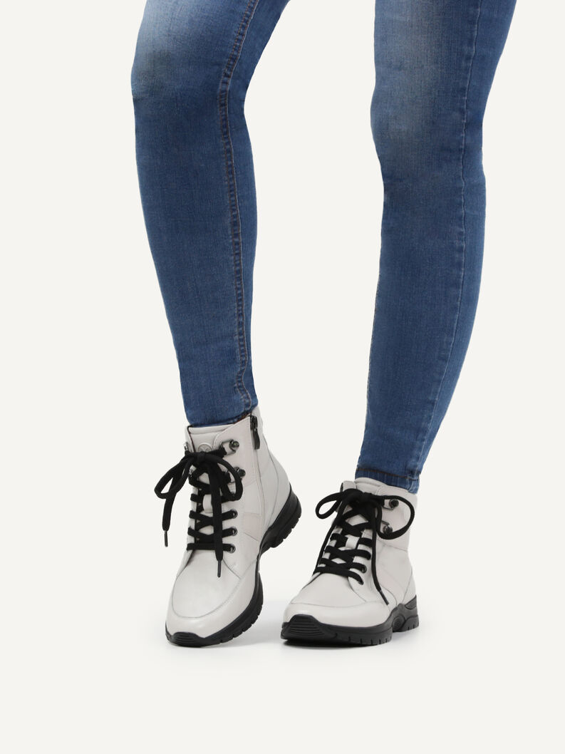 Lederstiefelette - weiß, OFFWHITE COMB, hi-res