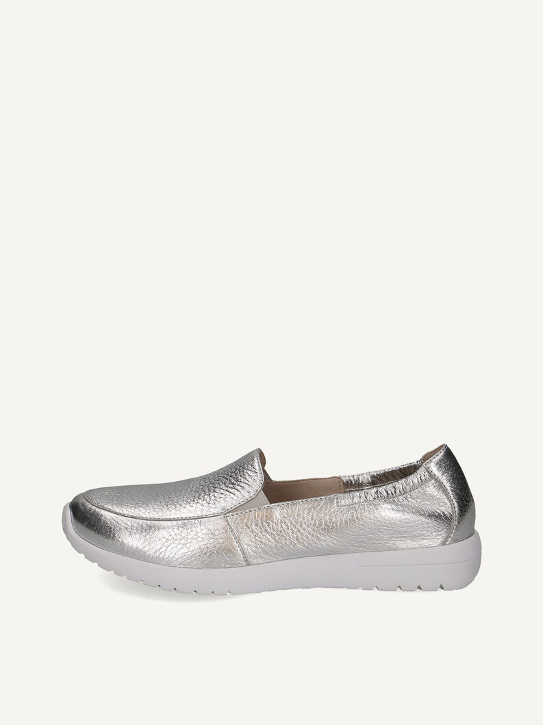 Lederslipper - silber, SILVER ME.DEER, hi-res