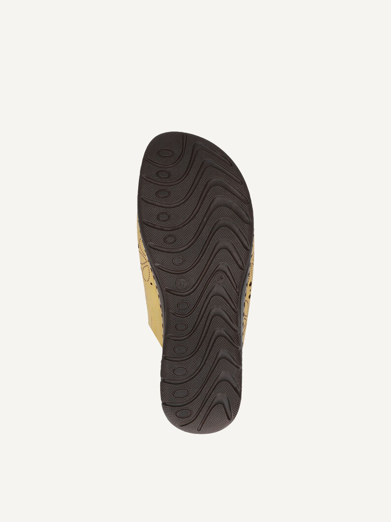 Lederpantolette - gelb, YELLOW NAPPA, hi-res
