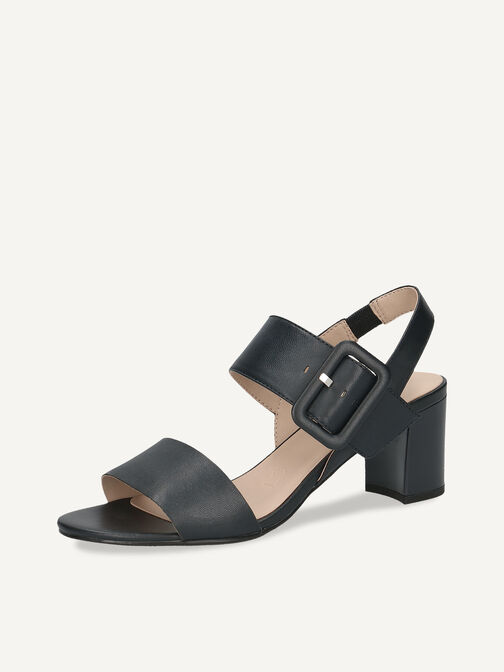 Ledersandalette - blau, OCEAN NAPPA, hi-res