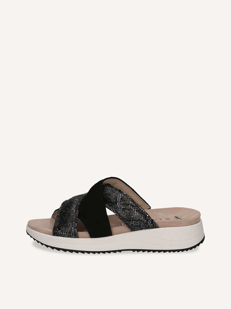 Lederpantolette - schwarz, BLACK COMB, hi-res