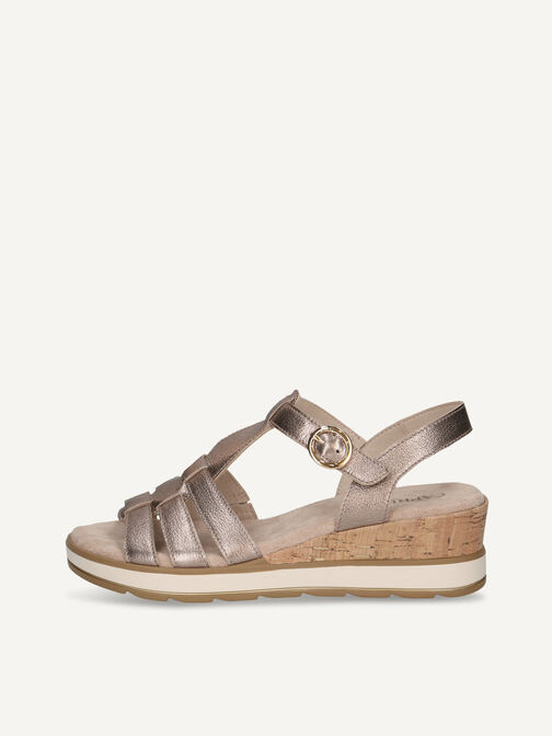 Heeled sandal, TAUPE METALLIC, hi-res