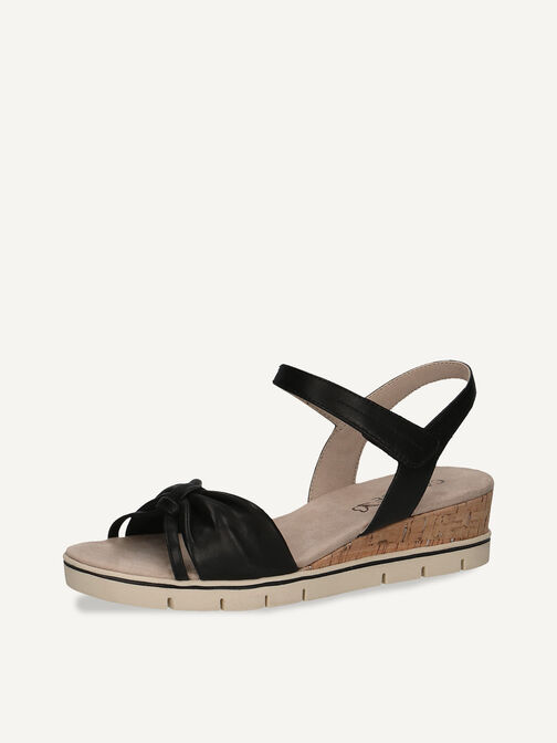 Ledersandalette - schwarz, BLACK NAPPA, hi-res