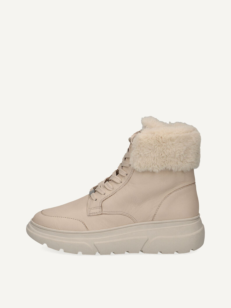 Lederstiefelette - weiß Warmfutter, OFFWHITE SOFT, hi-res