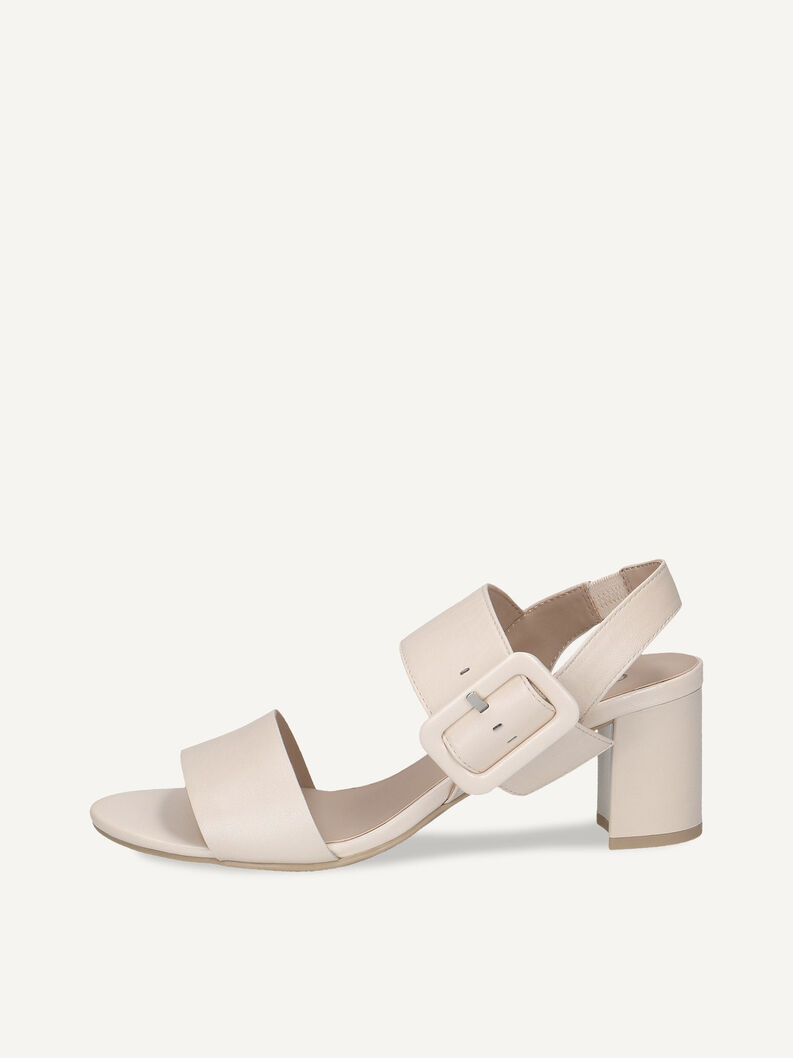 Ledersandalette - beige, CREAM PERLATO, hi-res
