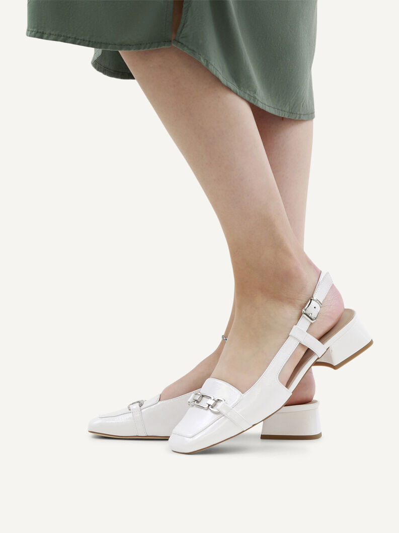 Slingpumps, WHITE NAPLAK, hi-res