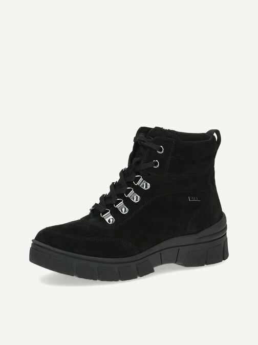 Lederstiefelette - schwarz Warmfutter, BLACK SUEDE, hi-res