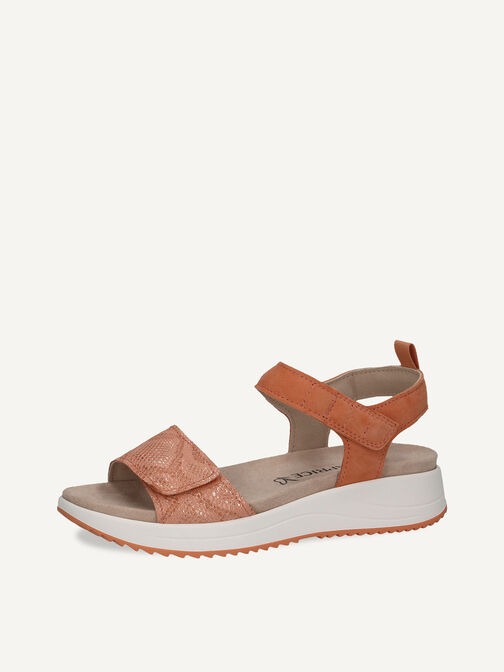 Sandale en cuir - orange, ORANGE COMB, hi-res