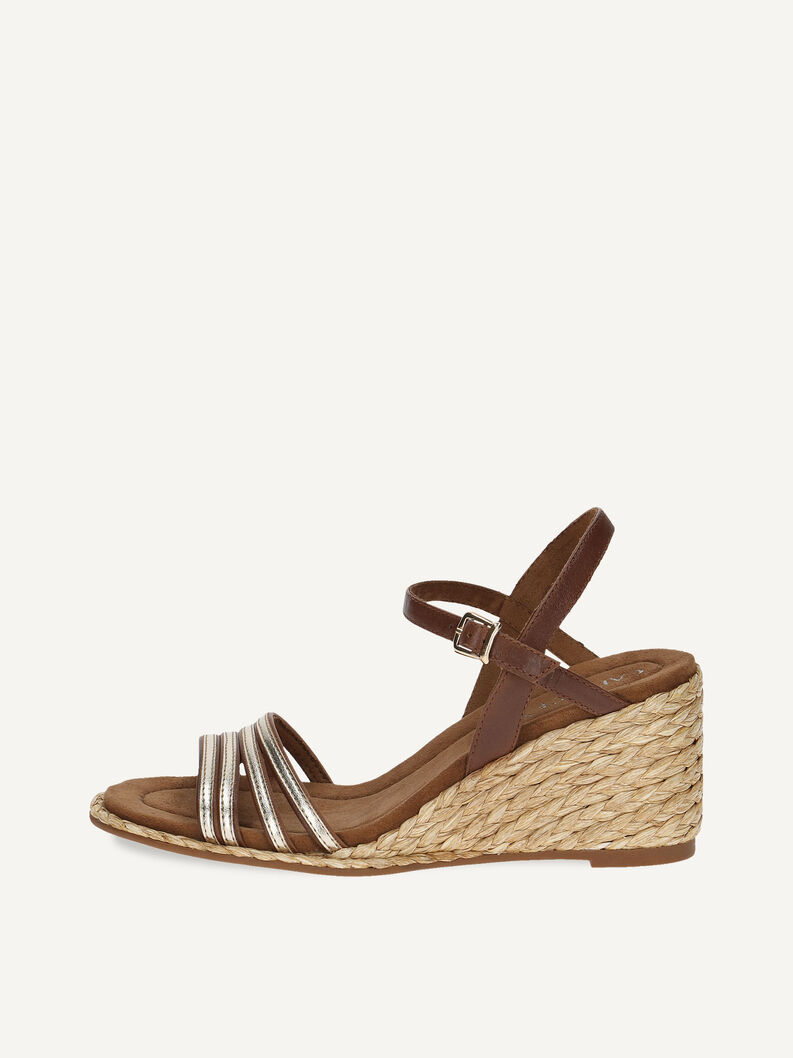 Sandalette - braun, COGNAC/GOLD, hi-res