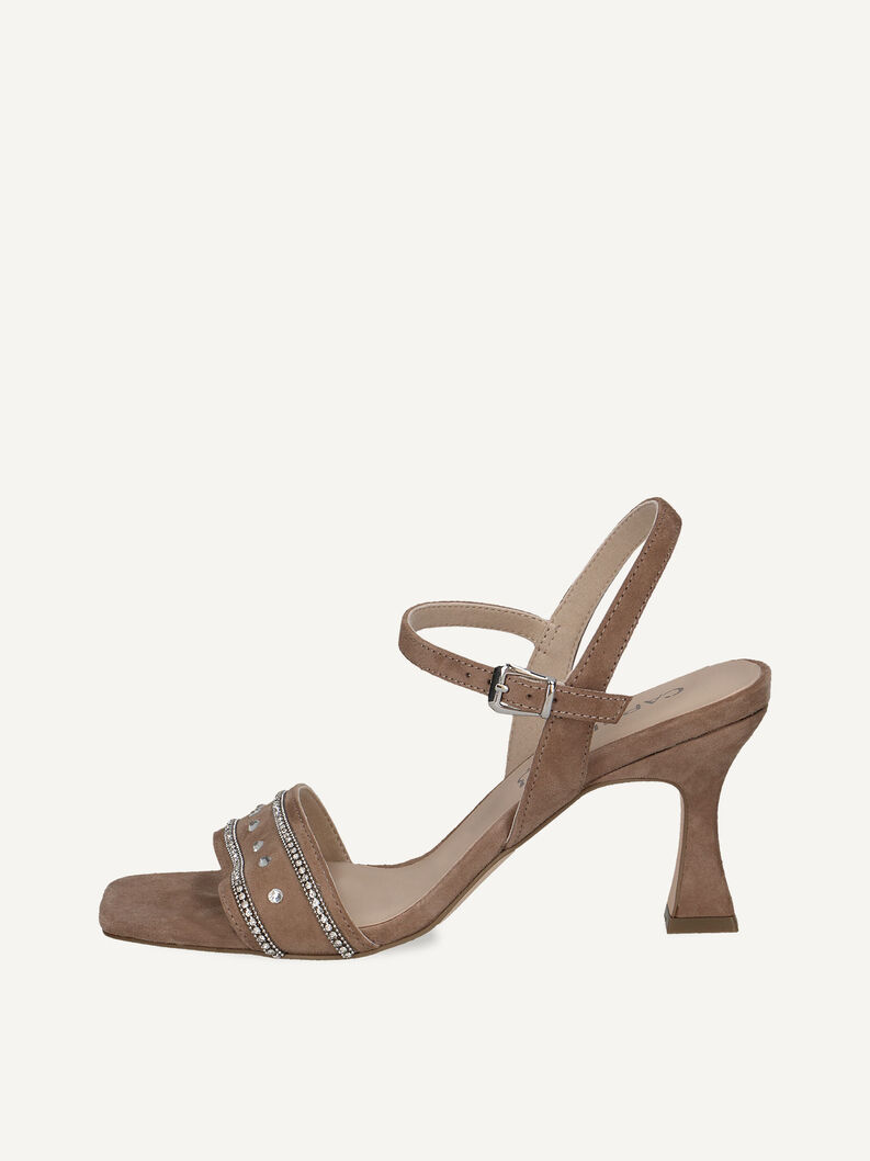 Ledersandalette - braun, TAUPE SUEDE, hi-res