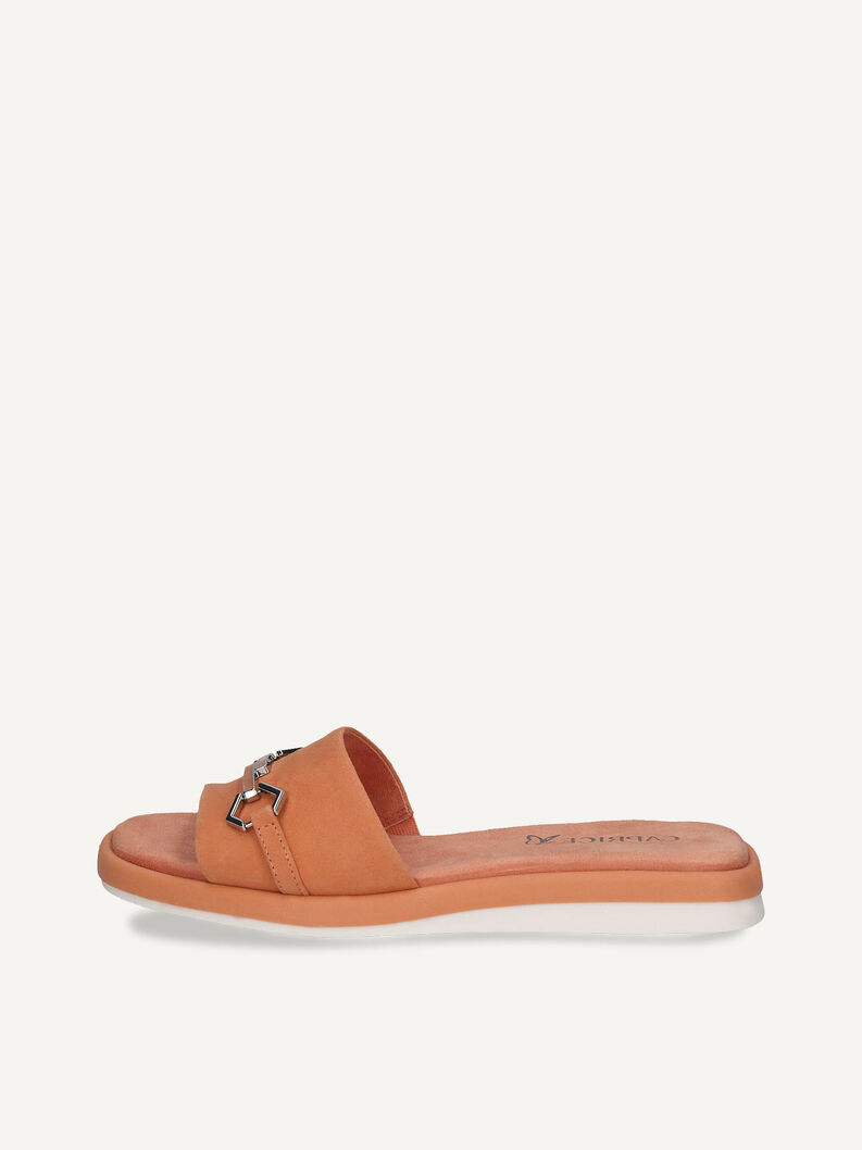 Lederpantolette - orange, ORANGE SUEDE, hi-res