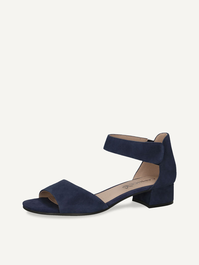 Ledersandalette - blau, OCEAN SUEDE, hi-res