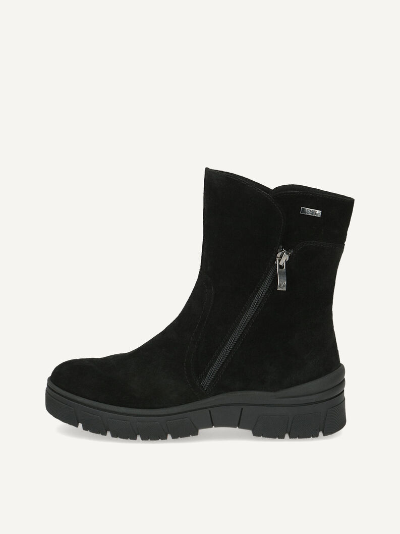 Lederstiefelette - schwarz Warmfutter, BLACK SUEDE, hi-res