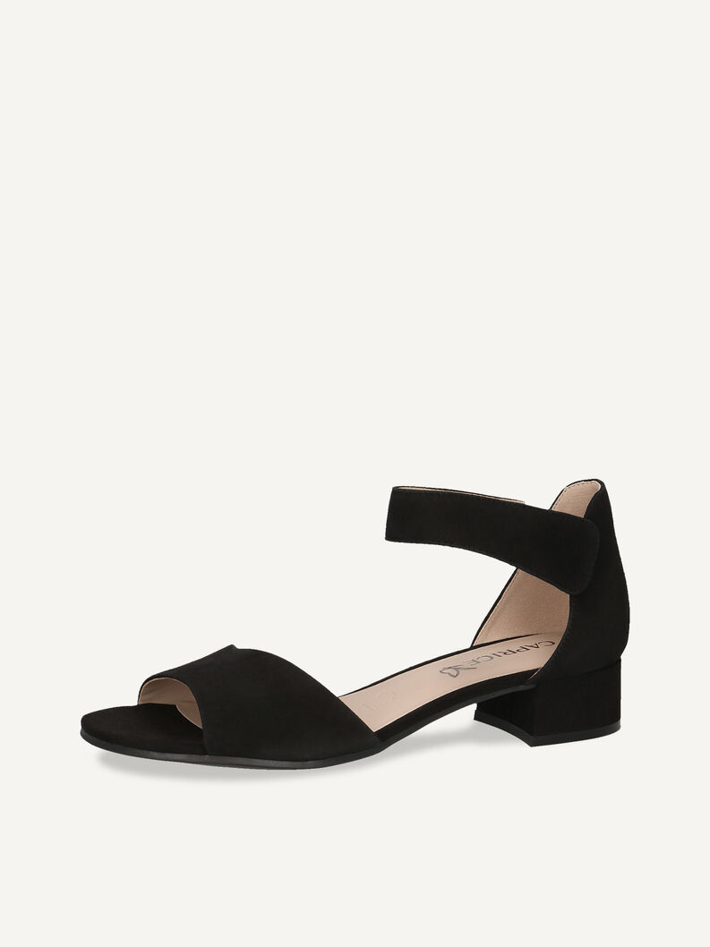 Ledersandalette - schwarz, BLACK SUEDE, hi-res