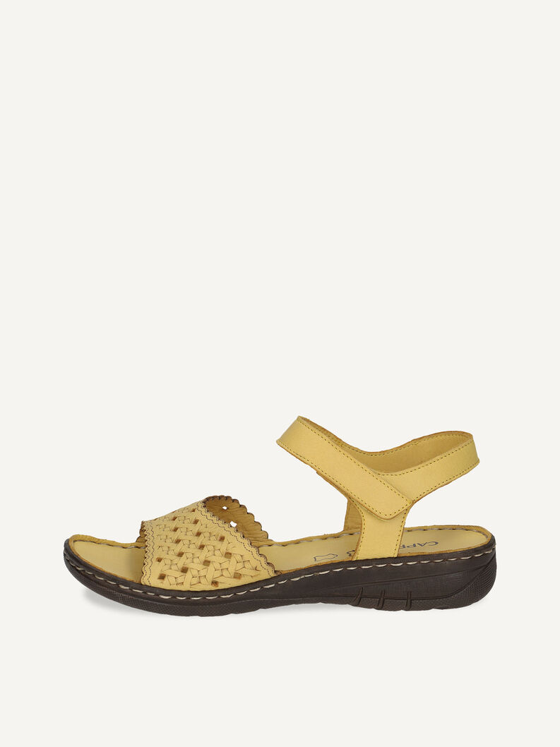 Ledersandalette - gelb, YELLOW NAPPA, hi-res