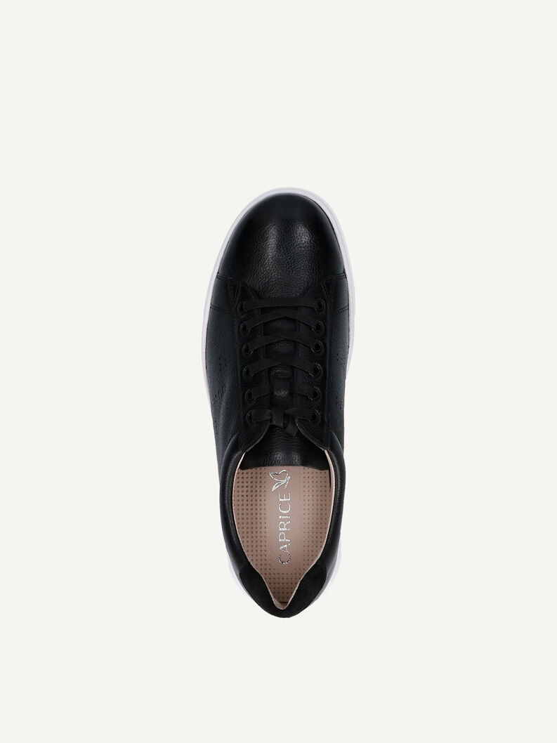 Ledersneaker - schwarz, BLACK COMB, hi-res