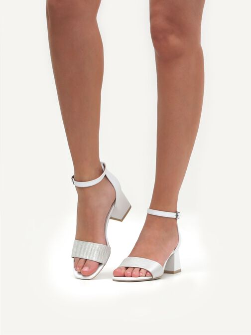 Ledersandalette - weiß, WHITE COMB, hi-res