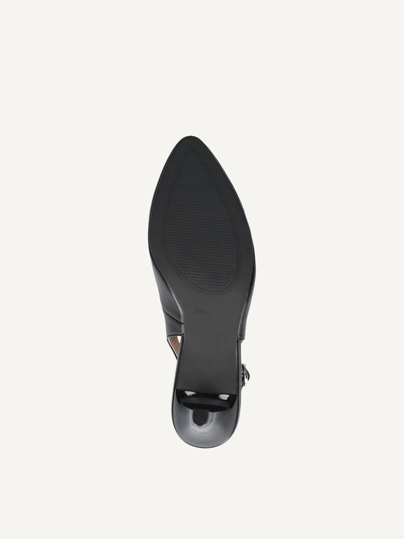 Lederslingpumps - schwarz, BLACK NAPPA, hi-res