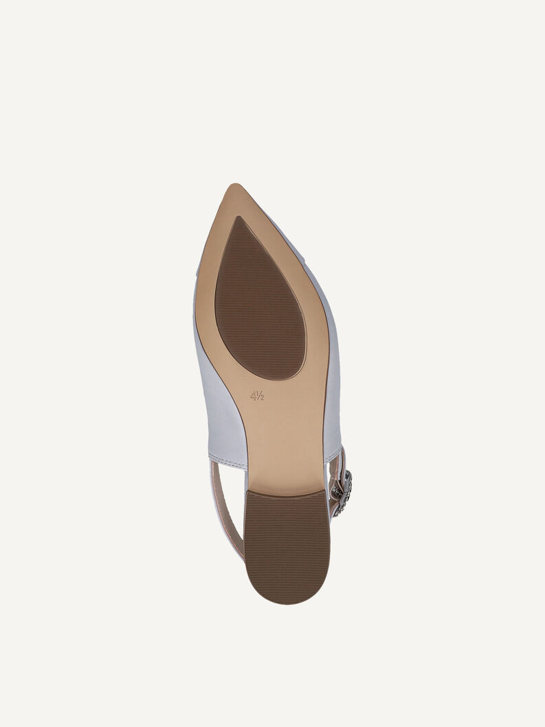 Lederslingpumps - blau, LT.BLUE PERL, hi-res
