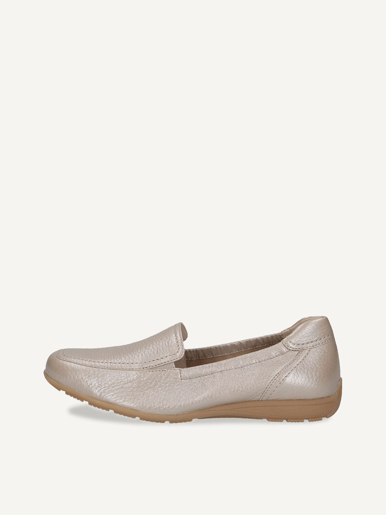 Lederslipper - grau, STONE PER.DEER, hi-res