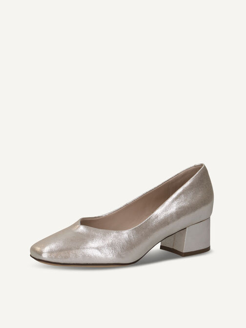 Pumps, TAUPE METALLIC, hi-res